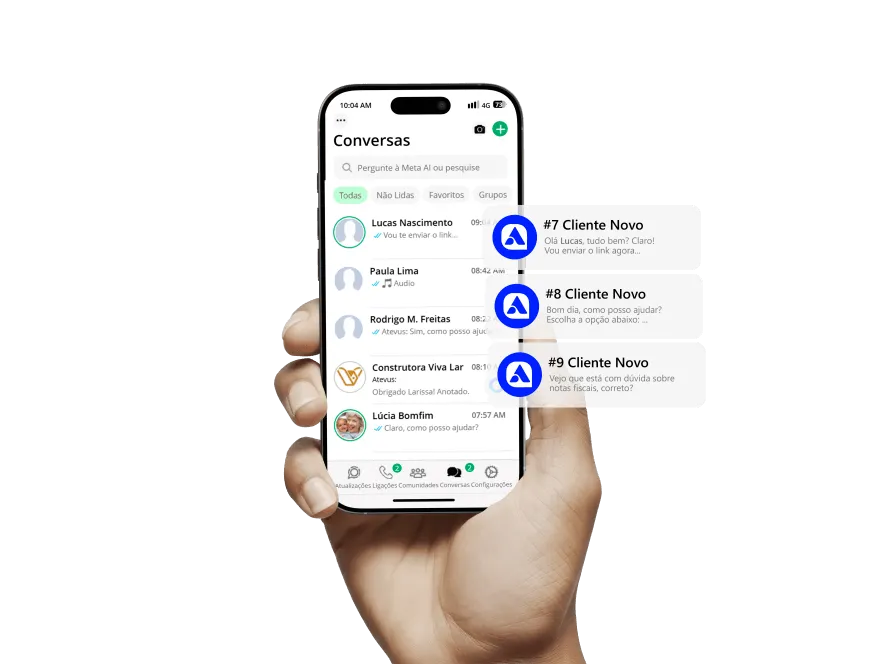 Mensagens WhatsApp Atevus